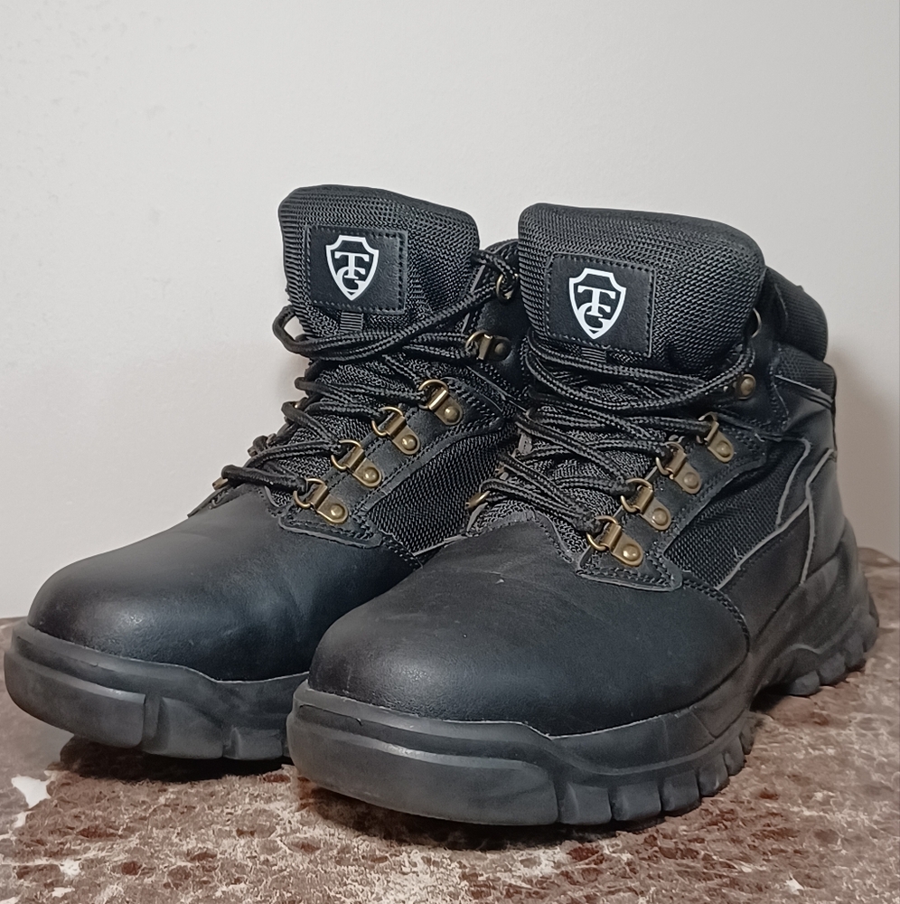 Pangolin - Pangolin Steel Toe Work Boots for Men Safety Work Shoes Slip Re
